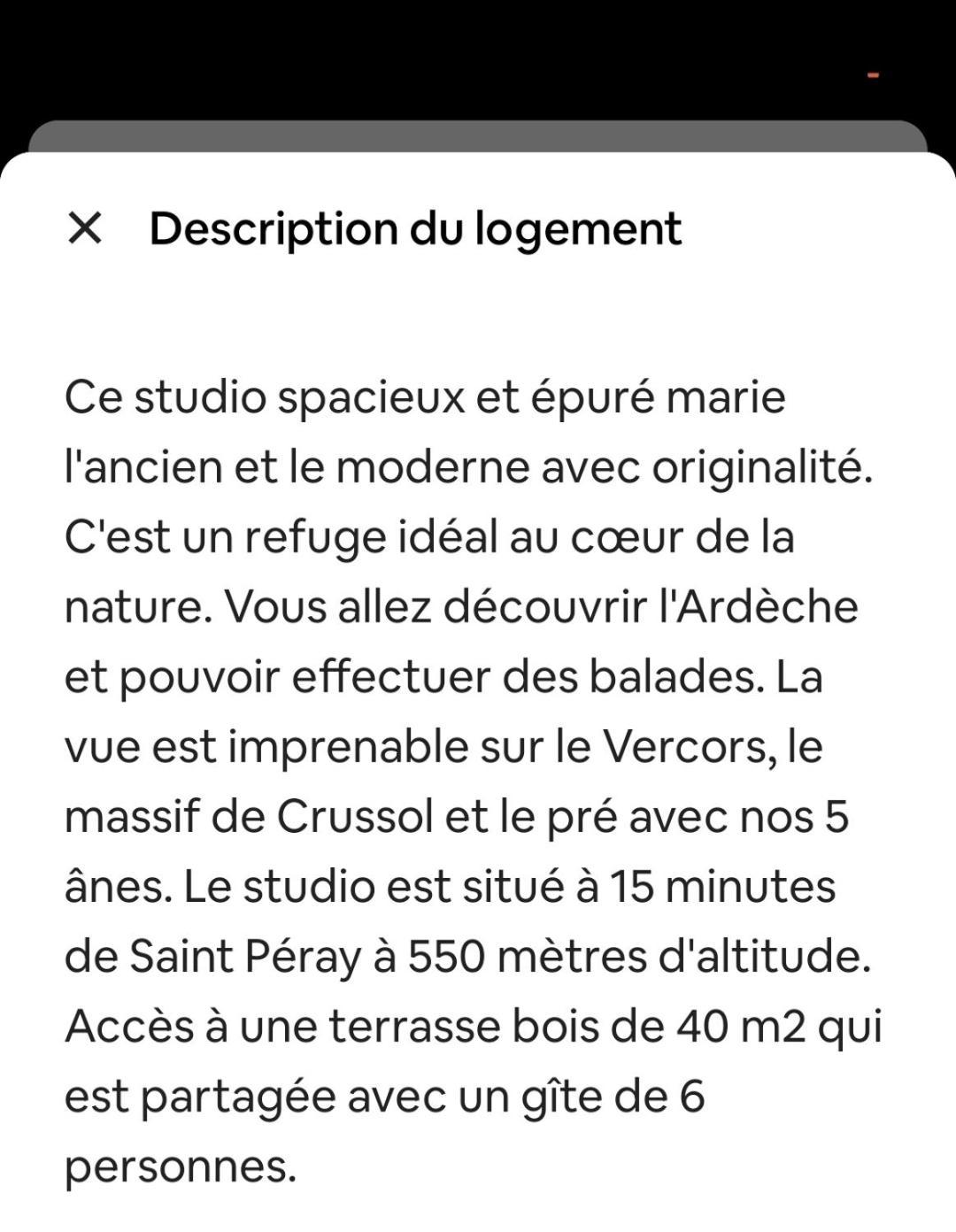 Studio Les Cadichons De La Grange Saint-Péray Eksteriør bilde